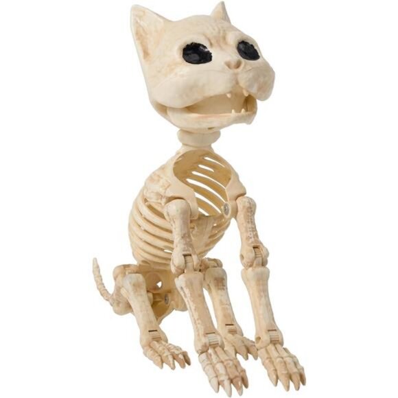 Cat Skeleton Halloween Decorations 8 Inch Plastic Animal Skeletons - Picture 8 of 8